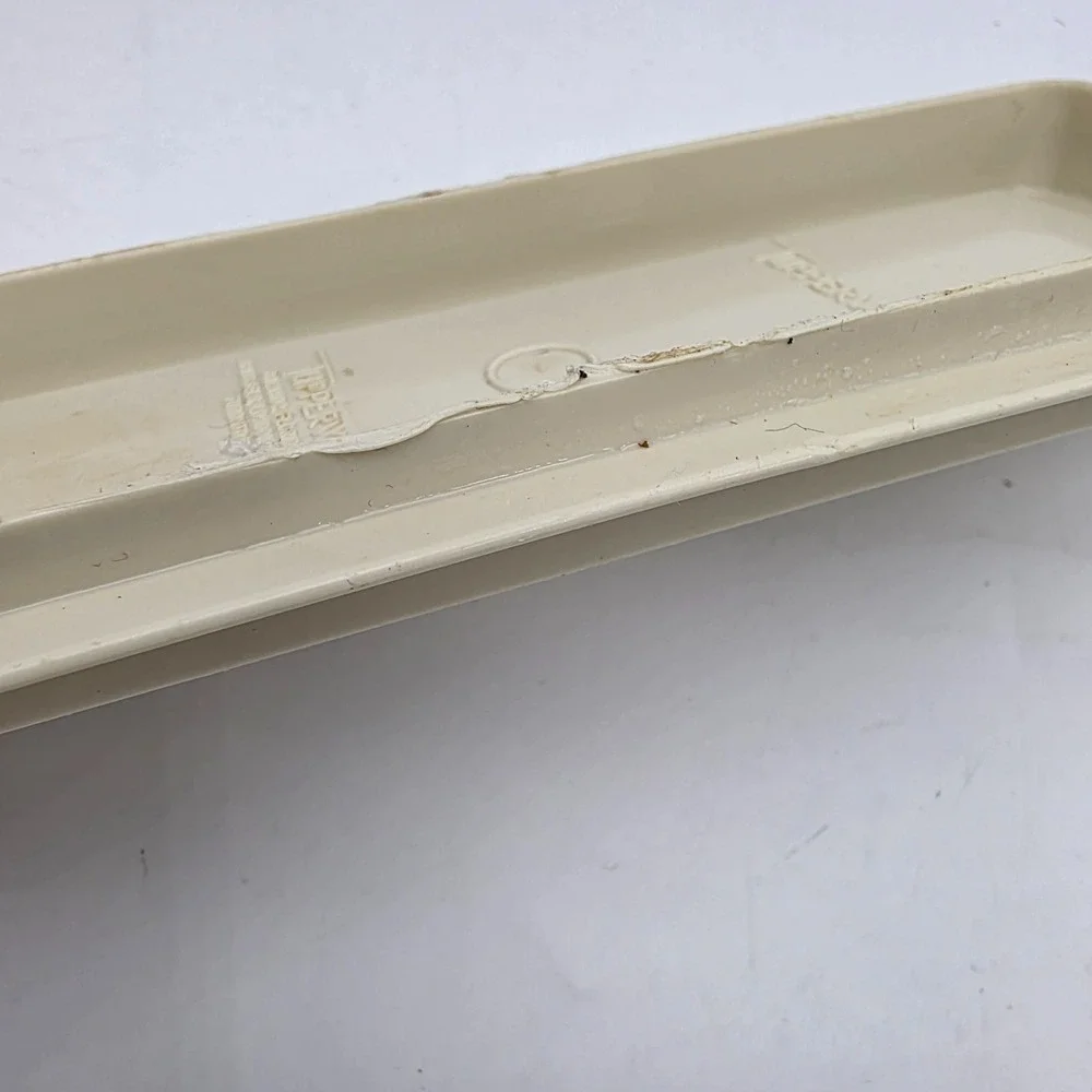 Vintage TUPPERWARE Single Stick Butter Dish Harvest Gold 637 & Almond Base 636
